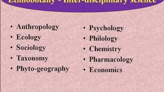 Introduction to Ethnobotany  BSc II Year [upl. by Annalla]