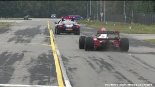 Ferrari F1 F93A exJean Alesi at military airport Volkel  V12 SOUNDS [upl. by Grube]