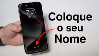 Como Colocar seu Nome na Tela do iPhone [upl. by Hodess927]