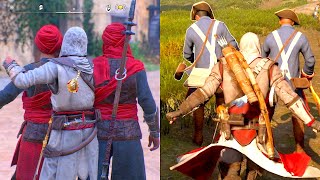 Assassins Creed Mirage Vs Assassins Creed 3  Comparison Combat  Sly [upl. by Ytirahc]