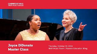 Joyce DiDonato Master Class  Thursday October 10 2024 [upl. by Lledner968]