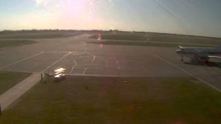 Conair Group Convair CV580 CGKFO at Red Deer Airport Webcam capture [upl. by Alina406]