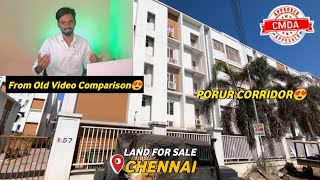 Land for sale in Chennai Porur Corridor Gerugambakkam💥From Old Video Comparison😍 [upl. by Neerual36]