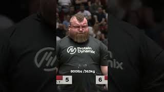 Eddie Hall 363kg 800lbs x10 deadlift [upl. by Nertie]