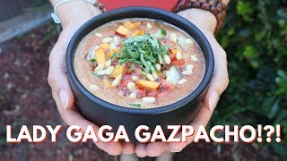 Lady Gaga Gazpacho Recipe  Plus new blender review [upl. by Yrovi34]