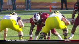 Jadeveon Clowney Highlights  MONSTER HIT [upl. by Nisotawulo]