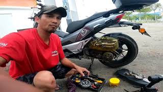 Tukar roller pulley Wmoto xtreme 150i [upl. by Aisac788]