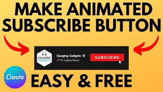 How to Make Animated Subscribe Button for YouTube Videos  Easy No Green Screen [upl. by Jeremias]