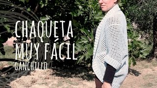 Tutorial Chaqueta Muy Fácil y Rápida Ganchillo  Crochet [upl. by Sandro902]