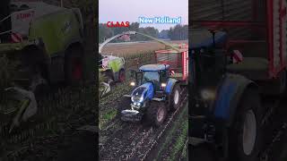 Class  New Holland agri claastractors claas harvest maize newholland farming NoahFarmDisplay [upl. by Richer]