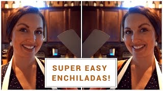 SUPER EASY ENCHILADA RECIPE  CREAMY GREEN CHILI CHICKEN ENCHILADAS [upl. by Redd973]