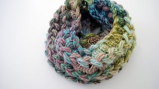 How to Crochet a Hairpin Lace Infinity Scarf [upl. by Ytirahs]