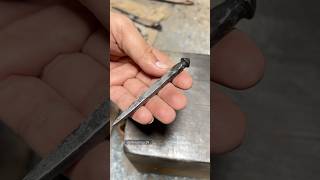 Forging a nail  Making a nail  Blacksmith Hmarmor29 [upl. by Orazio]