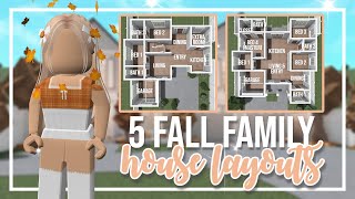 1 amp 2 Story Fall Family House Layouts in Bloxburg Roblox [upl. by Eelyab909]