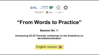 From Words to Practice Introducing GCDI Thematic workshops English version [upl. by Smaoht]