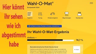 Europa Wahl Ich teste den Wahlomat [upl. by Adala]