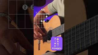 Fast fingerstyle guitar exercise using simple chord shapes ⚡️ guitarra musica guitartutorial [upl. by Hymen208]