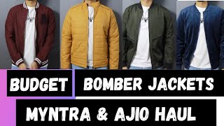 Myntra and Ajio Haul of best Bomber jackets below Rs 1399 HRX Ajio Spykar Aero Jeans MampH [upl. by Paten]