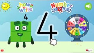 Numberblocks How to Write  Lets Learn How To Write Numbers 1  9  Fun Educational Kids App [upl. by Ehtnax668]