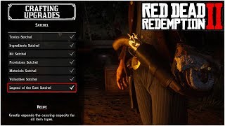 THE ULTIMATE GUIDE FOR CRAFTING ALL SATCHEL UPGRADES  Red Dead Redemption 2 Tips amp Tricks [upl. by Latyrc]