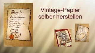 Vintage Papier selber gemacht RuthvonG [upl. by Yorled]