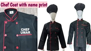 Chef Coat with name print 2024  Customer Review  Uniform manufacturer export quality  Kitchen [upl. by Caro369]