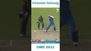 Virender Sehwag CWC 2011  cricket virendrasehwagbatting englandcricket [upl. by Iphagenia624]