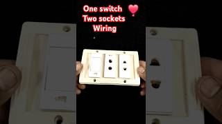 How wiring one switch Two socketelectrical wiring shortsfeed [upl. by Cowey]