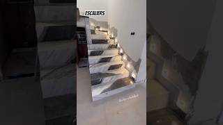 Escaliers en marbre panda White تركيبالرخام ديكور construction [upl. by Chimene426]