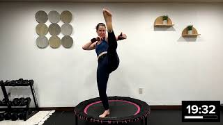 Kickboxing Rebounding Mini Trampoline Workout Blast Through 5 Intense Rounds [upl. by Lucila]