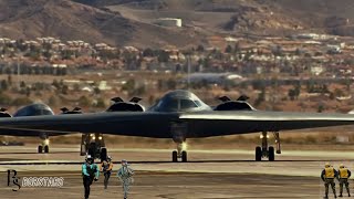 Incredible Americas new generation B2 Spirit bomber takes to the skies over the Red Sea [upl. by Harwin950]