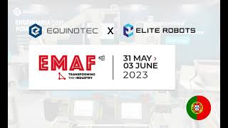 ELITE ROBOTS AT EMAF 2023 with EQUINDTEC [upl. by Alih]