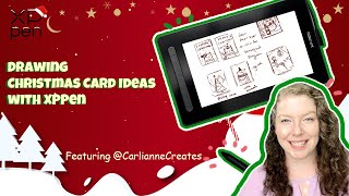 How to Draw Christmas Card Easily with drawing tablets [upl. by Sacha805]