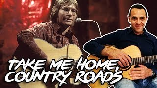 Take Me Home Country Roads  John Denver  Easy Guitar Lesson [upl. by Solorac]