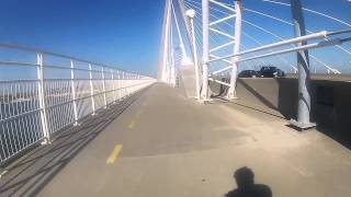 Bicycling over the Ravenel Bridge [upl. by Mahseh]