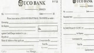 INHow to fill DD slip of UCO Bank [upl. by Ybsorc]