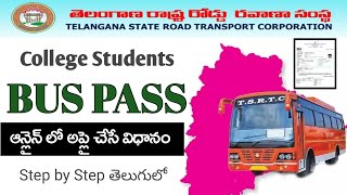 How to Apply for a College Student Bus Pass Online in Telangana StepbyStep Guide [upl. by Aarika360]