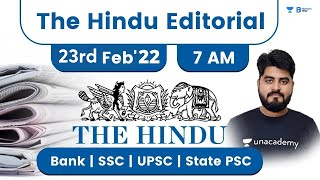 The Hindu Newspaper Editorial Analysis  23rd February 2022  By Vishal Parihar [upl. by Sik]