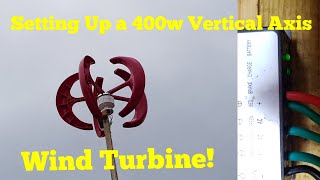 Installing a 400w 12v Vertical Axis wind turbine [upl. by Assirek]