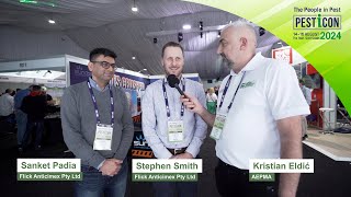 Pesticon 2024 interview with Sanket and Stephen from Flick Anticimex Pty Ltd [upl. by Ennylhsa]