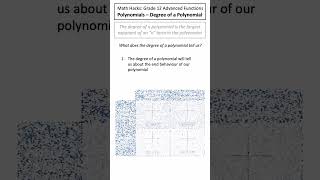 Degree of Polynomials  Grade 12 Advanced Functions Math Hacks [upl. by Larrabee]