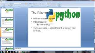 Python Beginner Tutorial 4  Selection [upl. by Ellerrehc958]