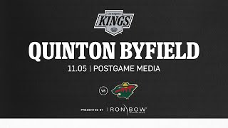 Forward Quinton Byfield  1105 LA Kings Win over Minnesota Wild [upl. by Rubinstein826]