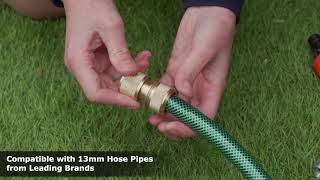 How to use a Brass Hose End Connector with Water Stop [upl. by Alexandros]