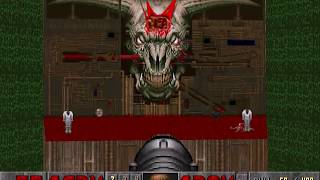 Doom II level 30 Icon of Sin Finish example 1 Skill 4 [upl. by Nahtan785]