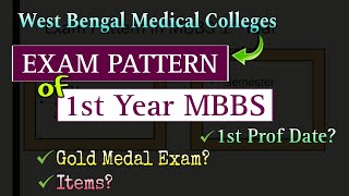 Exams of MBBS 1st Year ⚡ West Bengal Medical Colleges Exam Pattern [upl. by Andrej397]