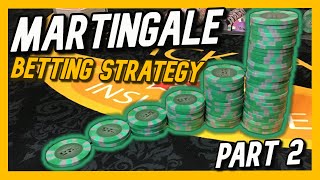 How Deadly Can The Martingale Betting Strategy Be Blackjack Session [upl. by Akinihs]