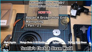 How to repair a damaged Ansonia barrel mainspring  Part 2 americanclockrepairs AnsoniaClocks [upl. by Lesab]