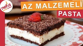 AZ MALZEMELİ EN KOLAY PASTA  Çikolatalı Muhallebili Pasta [upl. by Kcaz]