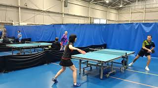 2024 NSW veterans table tennis div 2 Pavol Salanci vs Yoko Johnston set 2 [upl. by Given729]